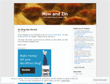 Tablet Screenshot of nowandzin.wordpress.com