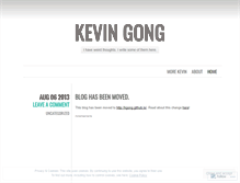 Tablet Screenshot of kevinkgong.wordpress.com