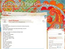 Tablet Screenshot of dethoughtthatcounts.wordpress.com