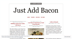 Desktop Screenshot of justaddbacon.wordpress.com