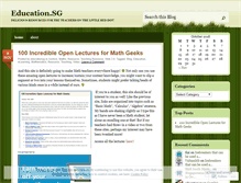 Tablet Screenshot of educationsg.wordpress.com