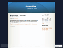 Tablet Screenshot of gameplex.wordpress.com