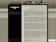 Tablet Screenshot of marzipandiary.wordpress.com