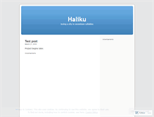Tablet Screenshot of haliku.wordpress.com