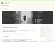 Tablet Screenshot of misszp.wordpress.com