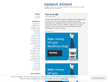 Tablet Screenshot of haddockailment.wordpress.com