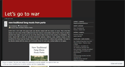 Desktop Screenshot of letsgotowar.wordpress.com