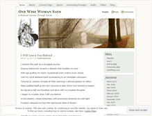 Tablet Screenshot of onewisewomansays.wordpress.com