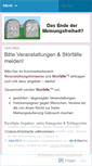 Mobile Screenshot of meinungsdiktat.wordpress.com