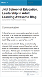 Mobile Screenshot of jhuadultlearningchalmers.wordpress.com