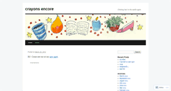 Desktop Screenshot of crayonsencore.wordpress.com