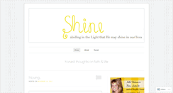Desktop Screenshot of abidingtoshine.wordpress.com