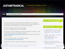 Tablet Screenshot of justabitradical.wordpress.com