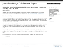 Tablet Screenshot of journalismcollaborative.wordpress.com