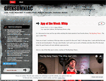 Tablet Screenshot of geeksomniac.wordpress.com