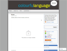 Tablet Screenshot of colourfulanguage.wordpress.com