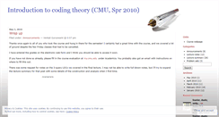 Desktop Screenshot of errorcorrectingcodes.wordpress.com