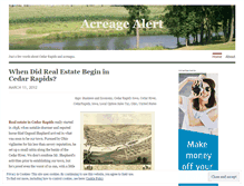 Tablet Screenshot of acreagealert.wordpress.com