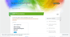 Desktop Screenshot of jamescartwrightpresents.wordpress.com