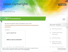 Tablet Screenshot of jamescartwrightpresents.wordpress.com