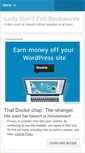 Mobile Screenshot of ladydontfallbackwards.wordpress.com