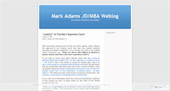 Desktop Screenshot of markadamsjdmba.wordpress.com