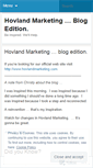 Mobile Screenshot of hovlandmarketing.wordpress.com