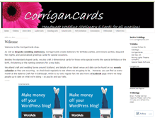 Tablet Screenshot of corrigancards.wordpress.com