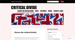 Desktop Screenshot of criticaldivide.wordpress.com