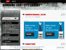 Tablet Screenshot of gambanglightcitylibrary.wordpress.com