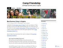 Tablet Screenshot of campfriendship.wordpress.com