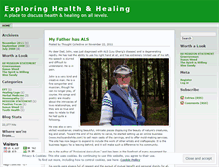 Tablet Screenshot of exploringhealth.wordpress.com