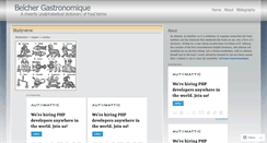 Desktop Screenshot of belchergastronomique.wordpress.com