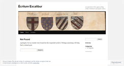 Desktop Screenshot of ecritureexcalibur.wordpress.com