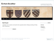 Tablet Screenshot of ecritureexcalibur.wordpress.com