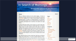 Desktop Screenshot of insearchofmornings.wordpress.com