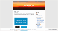 Desktop Screenshot of ohrensause.wordpress.com