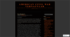 Desktop Screenshot of americancivilwarvernacular.wordpress.com