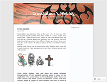 Tablet Screenshot of crosstatoos.wordpress.com