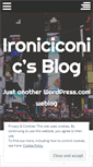 Mobile Screenshot of ironiciconic.wordpress.com