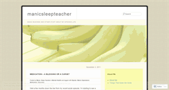 Desktop Screenshot of manicsleepteacher.wordpress.com