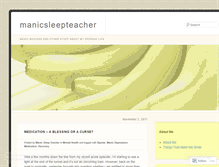 Tablet Screenshot of manicsleepteacher.wordpress.com