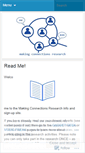 Mobile Screenshot of makingconnectionsresearch.wordpress.com