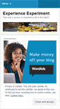Mobile Screenshot of experienceexperiment.wordpress.com