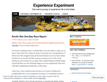 Tablet Screenshot of experienceexperiment.wordpress.com