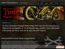 Tablet Screenshot of dromerzchopperworks.wordpress.com