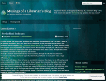 Tablet Screenshot of musingsofalibrarian.wordpress.com