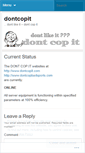 Mobile Screenshot of dontcopit.wordpress.com