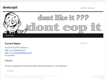 Tablet Screenshot of dontcopit.wordpress.com