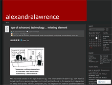 Tablet Screenshot of alexandralawrence.wordpress.com
